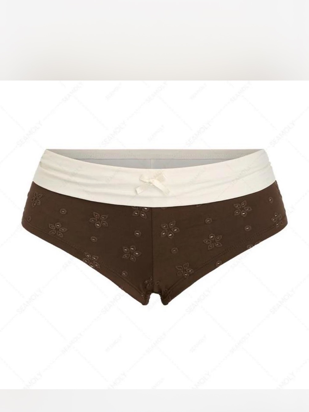 Seamolly Women’s Brown & Cream swim bottoms